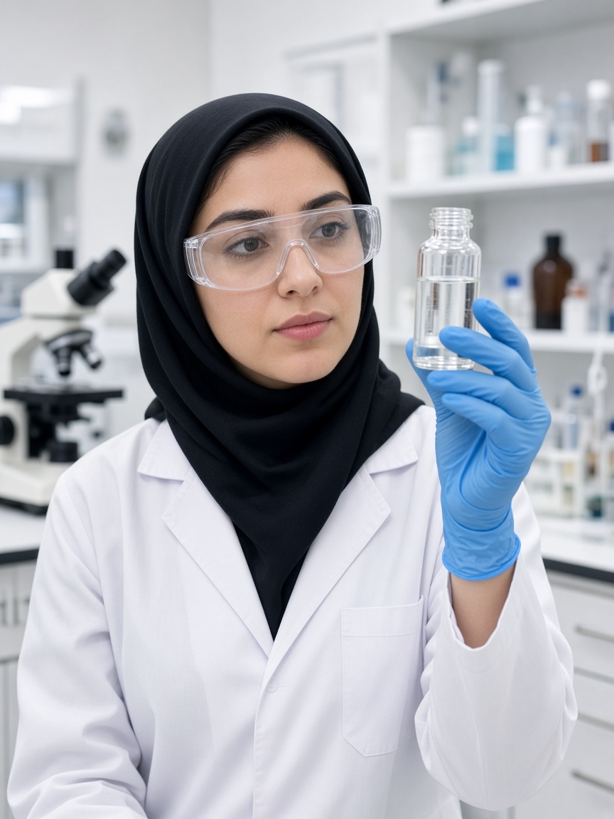 آزمایشگاه کنترل کیفیت اسید و مواد شیمیایی هادی کلر